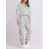 imageANRABESS Women 2 Piece Outfits Sweatsuit Oversized Half Zip Sweatshirt Jogger Sweatpants Tracksuit Lounge Set 2025 ClothesGrey