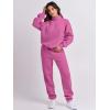 imageANRABESS Women 2 Piece Outfits Sweatsuit Oversized Half Zip Sweatshirt Jogger Sweatpants Tracksuit Lounge Set 2025 ClothesHot Pink