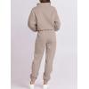 imageANRABESS Women 2 Piece Outfits Sweatsuit Oversized Half Zip Sweatshirt Jogger Sweatpants Tracksuit Lounge Set 2025 ClothesLight Khaki