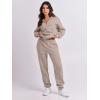 imageANRABESS Women 2 Piece Outfits Sweatsuit Oversized Half Zip Sweatshirt Jogger Sweatpants Tracksuit Lounge Set 2025 ClothesLight Khaki