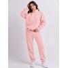 imageANRABESS Women 2 Piece Outfits Sweatsuit Oversized Half Zip Sweatshirt Jogger Sweatpants Tracksuit Lounge Set 2025 ClothesLight Pink