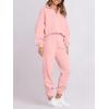 imageANRABESS Women 2 Piece Outfits Sweatsuit Oversized Half Zip Sweatshirt Jogger Sweatpants Tracksuit Lounge Set 2025 ClothesLight Pink