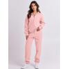 imageANRABESS Women 2 Piece Outfits Sweatsuit Oversized Half Zip Sweatshirt Jogger Sweatpants Tracksuit Lounge Set 2025 ClothesLight Pink