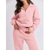 imageANRABESS Women 2 Piece Outfits Sweatsuit Oversized Half Zip Sweatshirt Jogger Sweatpants Tracksuit Lounge Set 2025 ClothesLight Pink