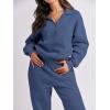 imageANRABESS Women 2 Piece Outfits Sweatsuit Oversized Half Zip Sweatshirt Jogger Sweatpants Tracksuit Lounge Set 2025 ClothesNavy Blue