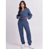 imageANRABESS Women 2 Piece Outfits Sweatsuit Oversized Half Zip Sweatshirt Jogger Sweatpants Tracksuit Lounge Set 2025 ClothesNavy Blue