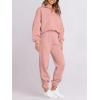 imageANRABESS Women 2 Piece Outfits Sweatsuit Oversized Half Zip Sweatshirt Jogger Sweatpants Tracksuit Lounge Set 2025 ClothesOrange Pink