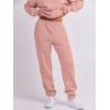 imageANRABESS Women 2 Piece Outfits Sweatsuit Oversized Half Zip Sweatshirt Jogger Sweatpants Tracksuit Lounge Set 2025 ClothesOrange Pink
