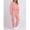imageANRABESS Women 2 Piece Outfits Sweatsuit Oversized Half Zip Sweatshirt Jogger Sweatpants Tracksuit Lounge Set 2025 ClothesPink