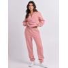 imageANRABESS Women 2 Piece Outfits Sweatsuit Oversized Half Zip Sweatshirt Jogger Sweatpants Tracksuit Lounge Set 2025 ClothesPink