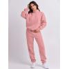 imageANRABESS Women 2 Piece Outfits Sweatsuit Oversized Half Zip Sweatshirt Jogger Sweatpants Tracksuit Lounge Set 2025 ClothesPink