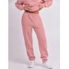 imageANRABESS Women 2 Piece Outfits Sweatsuit Oversized Half Zip Sweatshirt Jogger Sweatpants Tracksuit Lounge Set 2025 ClothesPink