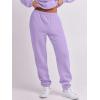imageANRABESS Women 2 Piece Outfits Sweatsuit Oversized Half Zip Sweatshirt Jogger Sweatpants Tracksuit Lounge Set 2025 ClothesPurple