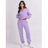 imageANRABESS Women 2 Piece Outfits Sweatsuit Oversized Half Zip Sweatshirt Jogger Sweatpants Tracksuit Lounge Set 2025 ClothesPurple