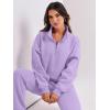 imageANRABESS Women 2 Piece Outfits Sweatsuit Oversized Half Zip Sweatshirt Jogger Sweatpants Tracksuit Lounge Set 2025 ClothesPurple