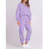 imageANRABESS Women 2 Piece Outfits Sweatsuit Oversized Half Zip Sweatshirt Jogger Sweatpants Tracksuit Lounge Set 2025 ClothesPurple