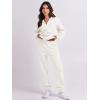 imageANRABESS Women 2 Piece Outfits Sweatsuit Oversized Half Zip Sweatshirt Jogger Sweatpants Tracksuit Lounge Set 2025 ClothesWhite