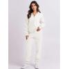 imageANRABESS Women 2 Piece Outfits Sweatsuit Oversized Half Zip Sweatshirt Jogger Sweatpants Tracksuit Lounge Set 2025 ClothesWhite