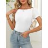 imageANRABESS Women Boat Neck Tops Short Sleeve TShirts Ribbed Knit Tight Fitted Basic Tees Shirts 2025 Summer ClothesWhite