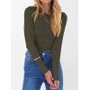 imageANRABESS Women Long Sleeve Tops Slim Fitted Business Casual Shirts Rib Textured TShirts 2025 Fall Outfits Dressy Work BlouseArmy Green