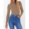 imageANRABESS Women Long Sleeve Tops Slim Fitted Business Casual Shirts Rib Textured TShirts 2025 Fall Outfits Dressy Work BlouseKhaki