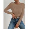 imageANRABESS Women Long Sleeve Tops Slim Fitted Business Casual Shirts Rib Textured TShirts 2025 Fall Outfits Dressy Work BlouseKhaki