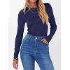 imageANRABESS Women Long Sleeve Tops Slim Fitted Business Casual Shirts Rib Textured TShirts 2025 Fall Outfits Dressy Work BlouseNavy Blue