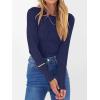 imageANRABESS Women Long Sleeve Tops Slim Fitted Business Casual Shirts Rib Textured TShirts 2025 Fall Outfits Dressy Work BlouseNavy Blue