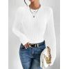 imageANRABESS Women Long Sleeve Tops Slim Fitted Business Casual Shirts Rib Textured TShirts 2025 Fall Outfits Dressy Work BlouseWhite