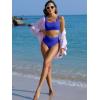 imageANRABESS Women Swimsuits Two Piece Bikini Set High Waisted Ribbed Tummy Control Modest Bathing Suits 2025 Beach Swim WearRoyal Blue
