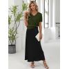 imageANRABESS Women Wool Blend Sweater Summer 2025 Short Sleeve V Neck Pullover Top Business Casual Outfit Beach Vacation ClothesArmy Green