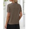 imageANRABESS Women Wool Blend Sweater Summer 2025 Short Sleeve V Neck Pullover Top Business Casual Outfit Beach Vacation ClothesBrown