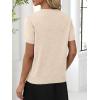 imageANRABESS Women Wool Blend Sweater Summer 2025 Short Sleeve V Neck Pullover Top Business Casual Outfit Beach Vacation ClothesLight Khaki