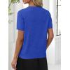 imageANRABESS Women Wool Blend Sweater Summer 2025 Short Sleeve V Neck Pullover Top Business Casual Outfit Beach Vacation ClothesRoyal Blue