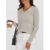 imageANRABESS Womens 100 Wool Sweaters V Neck Long Sleeve Work Business Casual Basic Pullover Sweater Tops 2025 Fall OutfitsApricot