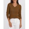 imageANRABESS Womens 100 Wool Sweaters V Neck Long Sleeve Work Business Casual Basic Pullover Sweater Tops 2025 Fall OutfitsCaramel