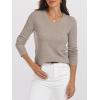 imageANRABESS Womens 100 Wool Sweaters V Neck Long Sleeve Work Business Casual Basic Pullover Sweater Tops 2025 Fall OutfitsKhaki