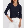 imageANRABESS Womens 100 Wool Sweaters V Neck Long Sleeve Work Business Casual Basic Pullover Sweater Tops 2025 Fall OutfitsNavy Blue