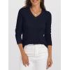 imageANRABESS Womens 100 Wool Sweaters V Neck Long Sleeve Work Business Casual Basic Pullover Sweater Tops 2025 Fall OutfitsNavy Blue