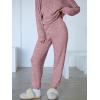 imageANRABESS Womens 2 Piece Lounge Pajama Sets Casual Ribbed Knit V Neck Long Sleeve Jogger Pants Matching Set 2025 Fall OutfitsMauve