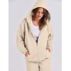imageANRABESS Womens 2 Piece Outfits Sweatsuits Oversized Zip Up Sweatshirt Jogger Sweatpants Tracksuit Sweat Lounge Matching SetBeige