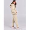imageANRABESS Womens 2 Piece Outfits Sweatsuits Oversized Zip Up Sweatshirt Jogger Sweatpants Tracksuit Sweat Lounge Matching SetBeige