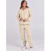 imageANRABESS Womens 2 Piece Outfits Sweatsuits Oversized Zip Up Sweatshirt Jogger Sweatpants Tracksuit Sweat Lounge Matching SetBeige