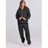 imageANRABESS Womens 2 Piece Outfits Sweatsuits Oversized Zip Up Sweatshirt Jogger Sweatpants Tracksuit Sweat Lounge Matching SetBlack