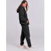 imageANRABESS Womens 2 Piece Outfits Sweatsuits Oversized Zip Up Sweatshirt Jogger Sweatpants Tracksuit Sweat Lounge Matching SetBlack