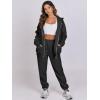 imageANRABESS Womens 2 Piece Outfits Sweatsuits Oversized Zip Up Sweatshirt Jogger Sweatpants Tracksuit Sweat Lounge Matching SetBlack