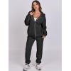 imageANRABESS Womens 2 Piece Outfits Sweatsuits Oversized Zip Up Sweatshirt Jogger Sweatpants Tracksuit Sweat Lounge Matching SetBlack