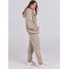 imageANRABESS Womens 2 Piece Outfits Sweatsuits Oversized Zip Up Sweatshirt Jogger Sweatpants Tracksuit Sweat Lounge Matching SetKhaki