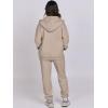 imageANRABESS Womens 2 Piece Outfits Sweatsuits Oversized Zip Up Sweatshirt Jogger Sweatpants Tracksuit Sweat Lounge Matching SetKhaki