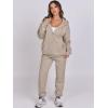 imageANRABESS Womens 2 Piece Outfits Sweatsuits Oversized Zip Up Sweatshirt Jogger Sweatpants Tracksuit Sweat Lounge Matching SetKhaki